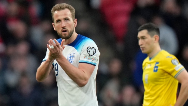 Kane, Saka strike as England eases past Ukraine