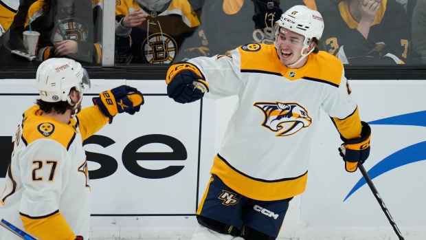 Predators snap Bruins' seven-game win streak
