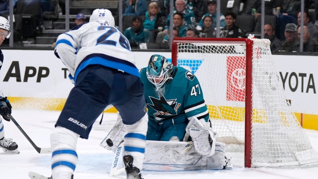 Jets get shut out by Sharks as wild-card lead down to two points