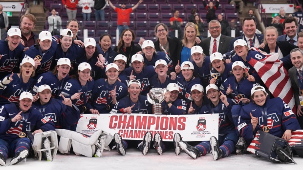 Knight scores hat trick to lead United States to gold at Women's Worlds