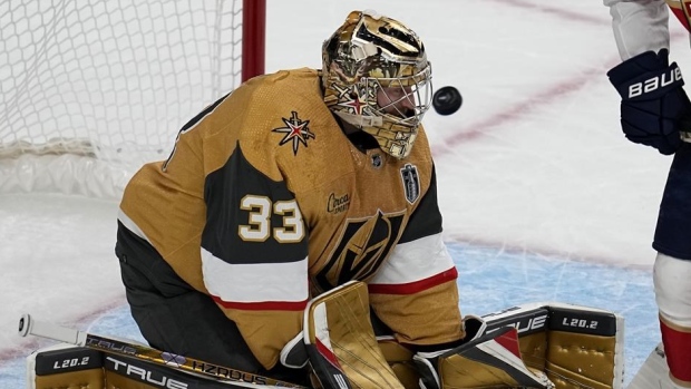 Vegas' Hill makes highlight-reel stick save in Game 1 of Stanley Cup Final