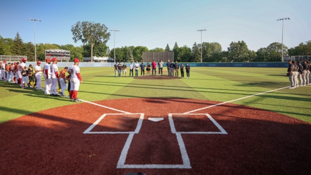 View of home plate at Gary-Carter Stadium