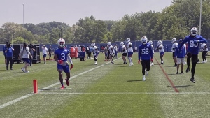 Bills' Hamlin participates in team drills for first time this offseason