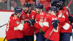 Florida Panthers celebrate Matthew Tkachuk