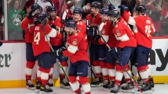 Florida Panthers celebrate Carter Verhaeghe