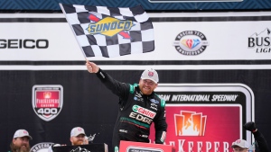 Buescher wins second straight NASCAR Cup race at Michigan