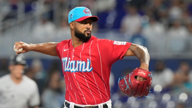 MLB Miami Marlins City Connect Women's Replica Baseball Jersey.