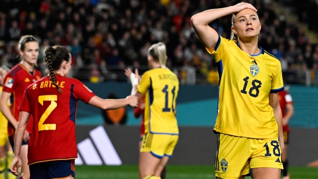 Sweden again falls to the third-place game at the Women's World Cup
