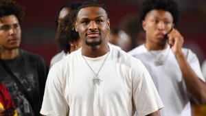 Bronny James 'doing well' but missed USC's first practice