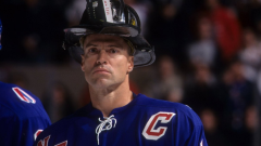 Messier in fireman hat