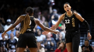 Wilson scores 34 as Aces beat Wings in Game 1