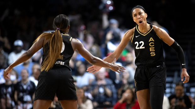 Wilson scores 34 as Aces beat Wings in Game 1