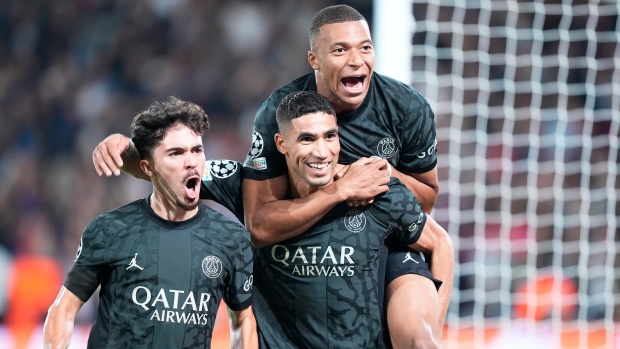 Mbappé, Hakimi score as PSG beats Dortmund in Champions League
