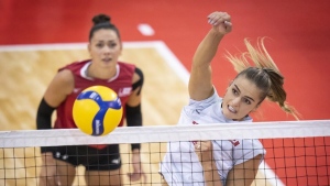 Canada tops host China in Olympic women's volleyball qualifier