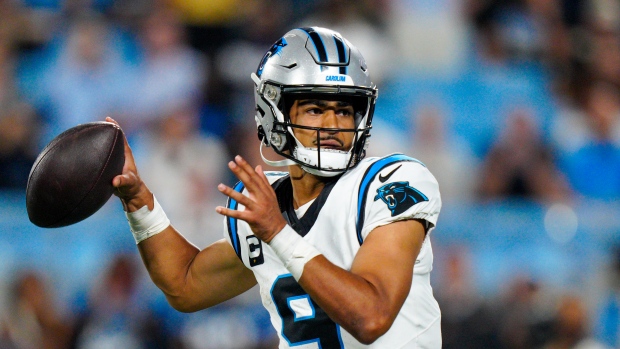 Panthers QB Young returns to practice after missing Week 3, status vs Vikings still uncertain