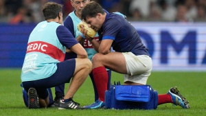 Dupont's facial injury scars France's 14-try romp against Namibia at Rugby World Cup