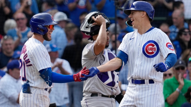 Suzuki and Young hit two-run homers, Taillon pitches six scoreless as Cubs blank Rockies