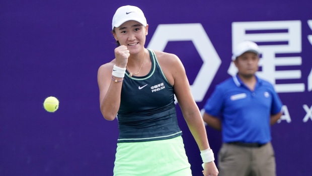 Wang beats Linette in Guangzhou for her first WTA title