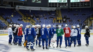 Canucks face off against each other in team scrimmage ahead of pre-season opener