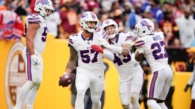 Bills defence overwhelms with five turnovers in rout of Commanders