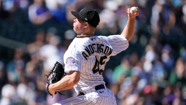 Anderson, Jones lead Rockies past Dodgers in DH opener