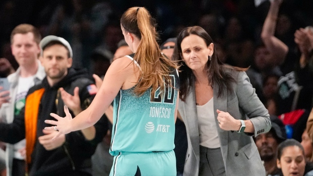 Ionescu, Laney help Liberty beat Sun in Game 2 to even semifinal series