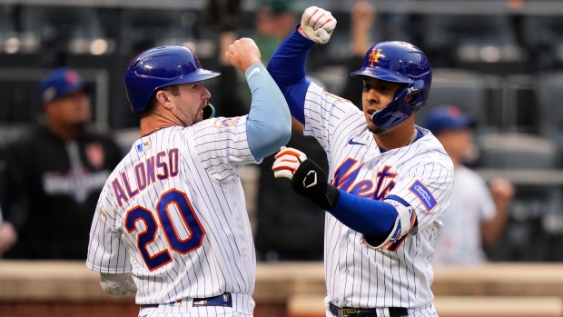 Playoff-chasing Marlins routed by Mets in DH opener