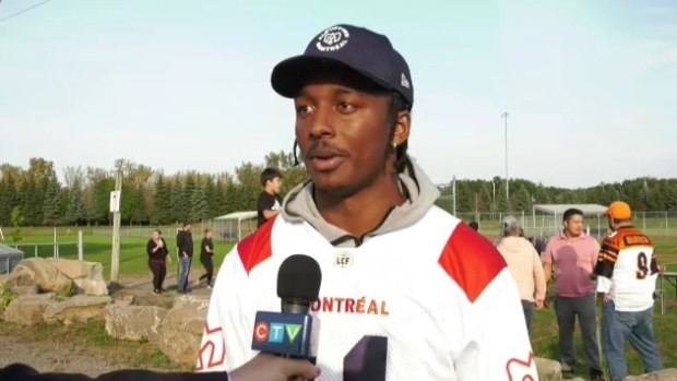 Montreal Alouettes wide receiver Kaion Julien-Grant, CTV News Montreal Alouettes wide receiver Kaion Julien-Grant