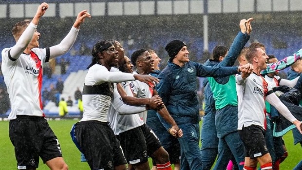 Luton gets its first Premier League victory by beating Everton