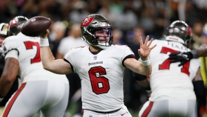 Mayfield throws three TD passes, ailing Carr ineffective as Bucs top Saints