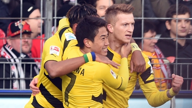 Pierre-Emerick Aubameyang Shinji Kagawa Marco Reus