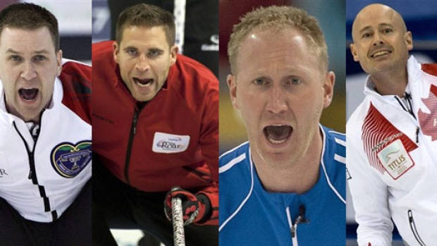 Gushue, Morris, Jacobs, Koe, The Canadian Press Gushue, Morris, Jacobs, Koe