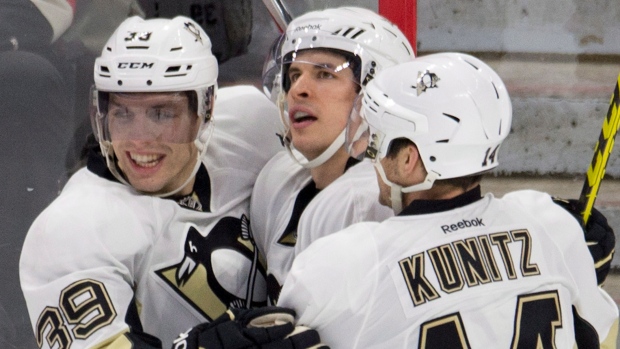 Penguins Sidney Crosby David Perron Chris Kunitz