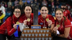 Kerri Einarson, Val Sweeting, Shannon Birchard and Briane Harris