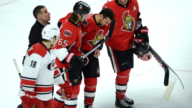 Clarke MacArthur hurt, The Canadian Press Clarke MacArthur hurt