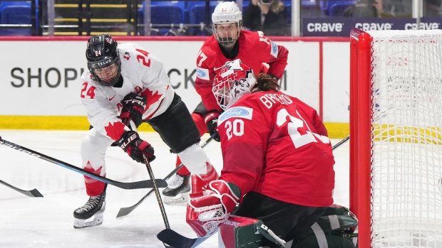 Kanada nabíjí baterii před semifinálovým zápasem s Českem na mistrovství světa žen IIHF
