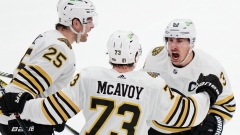 Brad Marchand, Boston Bruins celebrate