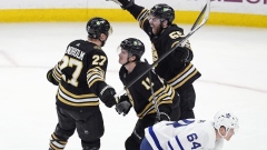 Bruins celebrate vs. Maple Leafs