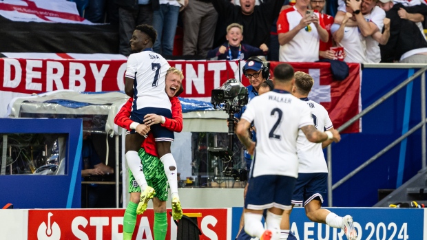 England celebrates, Getty Images England celebrates