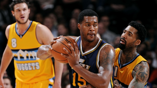 Derrick Favors, Garrett Ellwood/National Basketball Association/Getty Images Derrick Favors