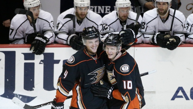 Corey Perry and Cam Fowler