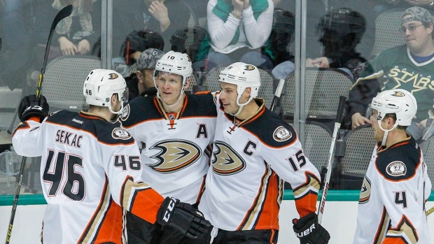 Anaheim Ducks Celebrate, The Canadian Press Anaheim Ducks Celebrate