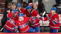 Montreal Canadiens celebrate Stanley Cup playoff berth