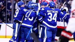 Toronto Maple Leafs celebrate OT winner