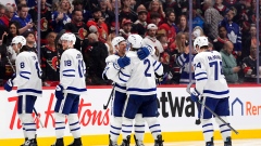 Simon Benoit, Toronto Maple Leafs celebrate