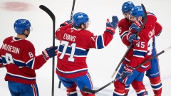 Alexandre Carrier Alex Newhook Jake Evans Mike Matheso