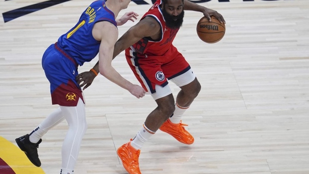 James Harden succumbs to defensive pressure of Christian Braun in Clippers' Game 7 crash in Denver Article Image 0, The Canadian Press James Harden succumbs to defensive pressure of Christian Braun in Clippers' Game 7 crash in Denver Article Image 0