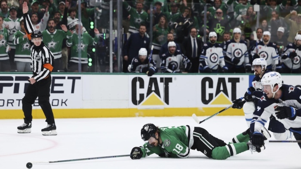 Harley scores power-play goal in OT as Stars beat Jets 2-1 to win series Article Image 0, The Canadian Press Harley scores power-play goal in OT as Stars beat Jets 2-1 to win series Article Image 0