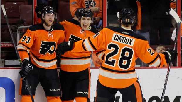Jakub Voracek Brayden Schenn Claude Giroux, The Canadian Press Jakub Voracek Brayden Schenn Claude Giroux