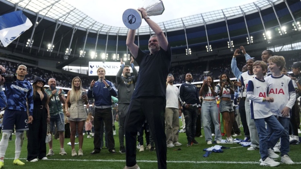 Tottenham fires coach Ange Postecoglou despite ending trophy drought with Europa League title Article Image 0, The Canadian Press Tottenham fires coach Ange Postecoglou despite ending trophy drought with Europa League title Article Image 0